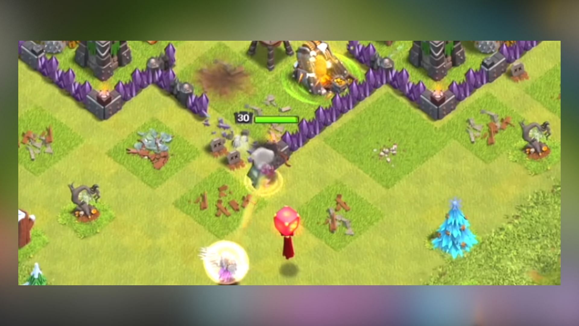 Using Queen Walk strategy in Clash of Clans to create a funnel (Image via SuperCell)
